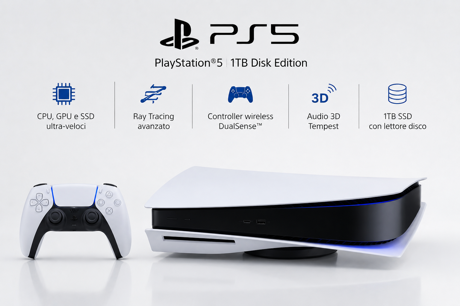 Sony PlayStation 5 1TB edizione disco