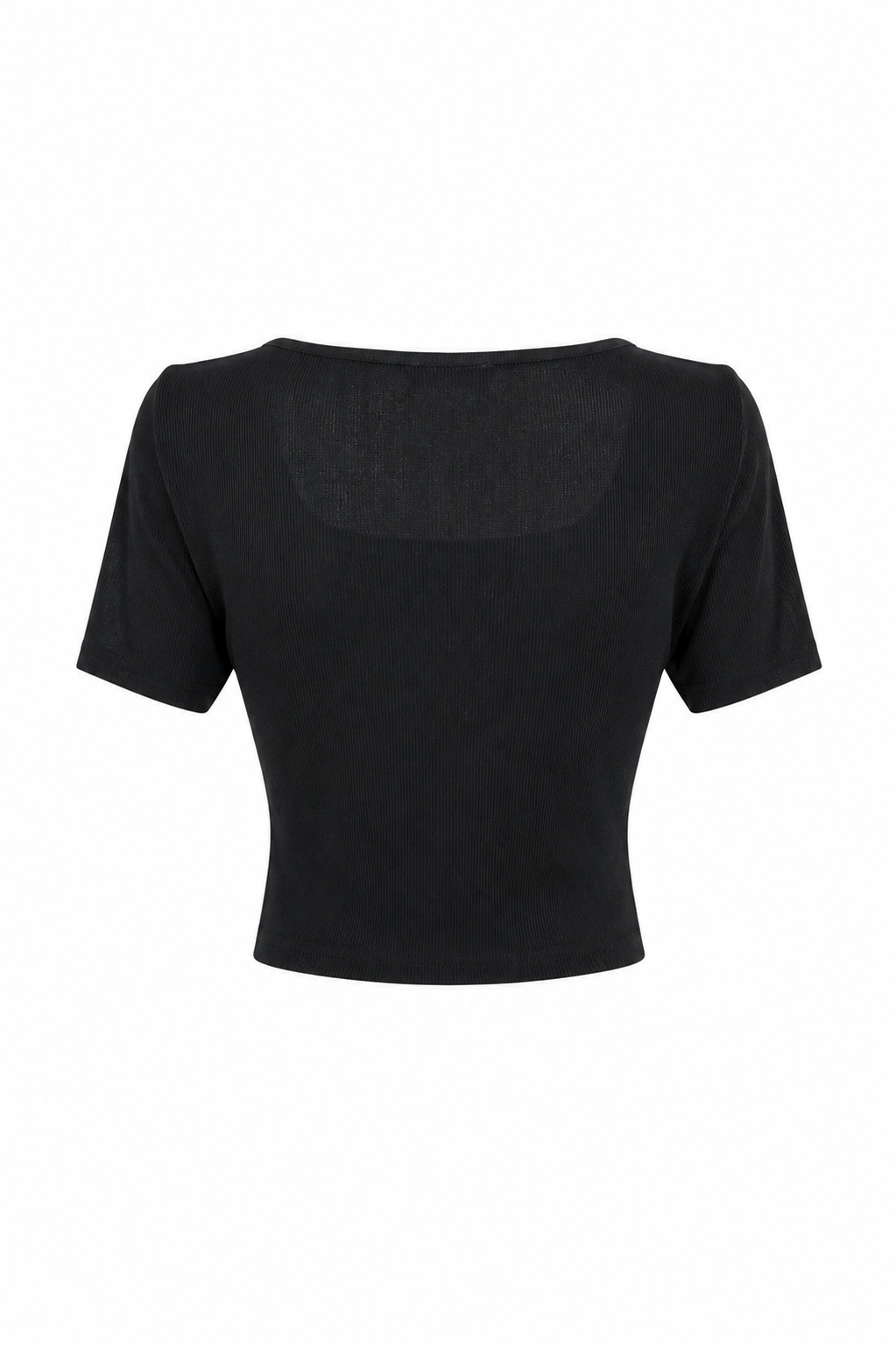 Top Crop Nero Strass brillantinata