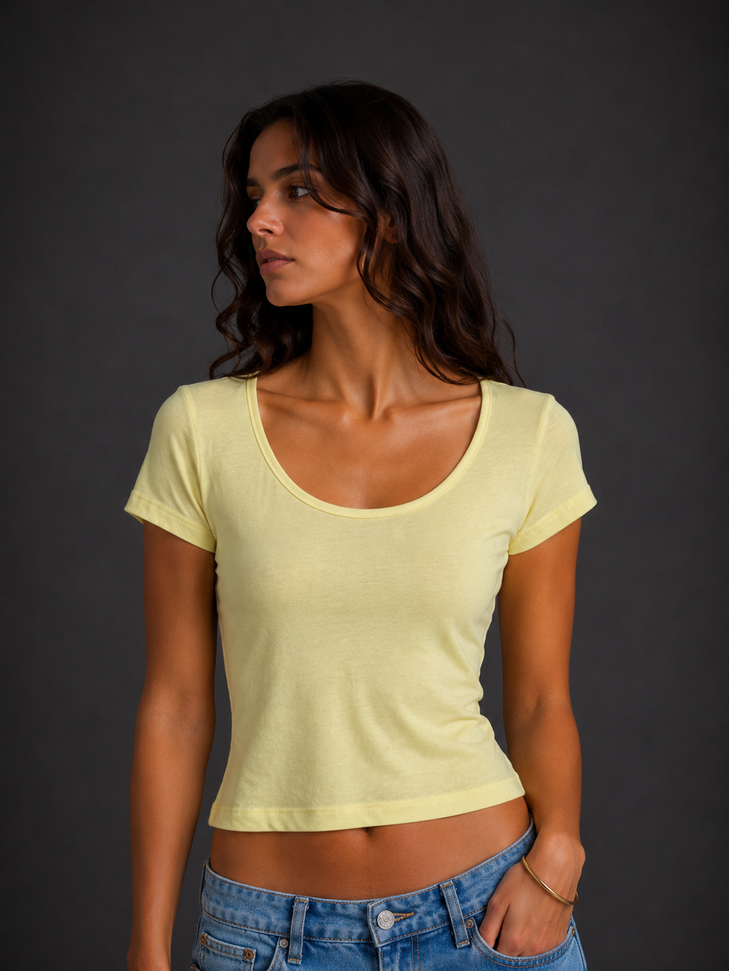 T-Shirt Crop Casual Chic
