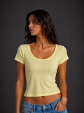 T-Shirt Crop Casual Chic