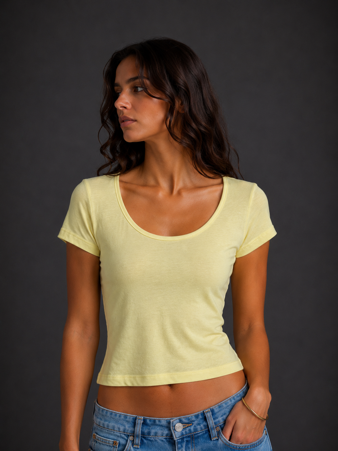 T-Shirt Crop Casual Chic