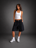 Bermuda Urban Fit Donna Denim Scuro